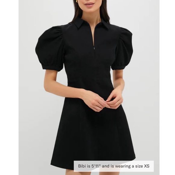 Tuckernuck Dresses & Skirts - HYACINTH HOUSE Black Front Zip Denim Mini Dress SMALL